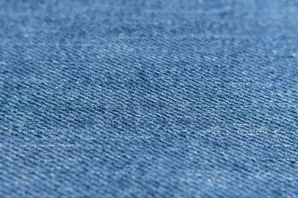 Sfondo Jeans Azzurro Con Messa Fuoco Selettiva Tessitura Denim Attenzione — Foto Stock