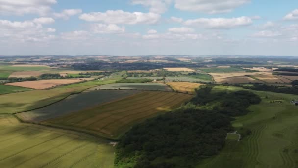 Drone Záběry Nothe Fort Okolních Polí Zemědělské Půdy — Stock video