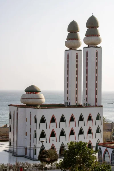 Uma Bela Vista Mesquita Divindade Dakar Senegal — Fotografia de Stock