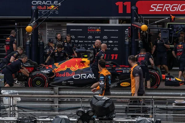 Veduta Delle Persone Auto Corsa Durante Gran Premio Monaco Fp2 — Foto Stock