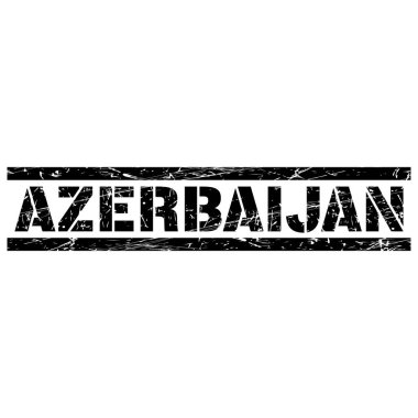 Üzerinde Azerbaycan olan beyaz illüstrasyon