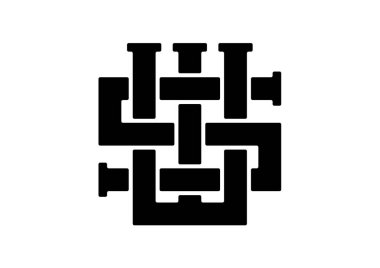 Bir şirket logosunun vektör çizimi