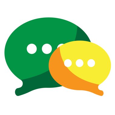 İki sohbet baloncuğunun vektör çizimi