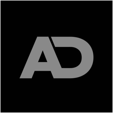 Siyah arkaplanda İ.S. gri harfli bir logonun vektörü.