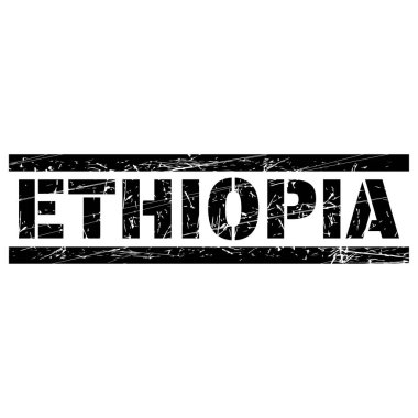 Etiyopya kelimesinin grunge stili bir metni.