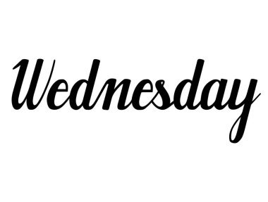 Çarşamba - Sosyal medya, planlamacılar, posterler ve tişörtler için modern kaligrafi çizildi.