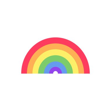 Sevimli gökkuşağı minimal modern simge klibiName