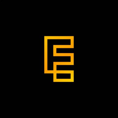 Logonun E harfli vektör tasarımı.