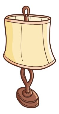 Beyaz arkaplanı olan bir lambanın vektörü