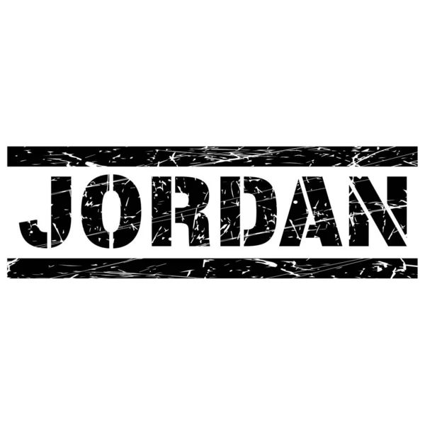Illustration Vectorielle Texte Noir Jordan Sur Fond Blanc — Image vectorielle