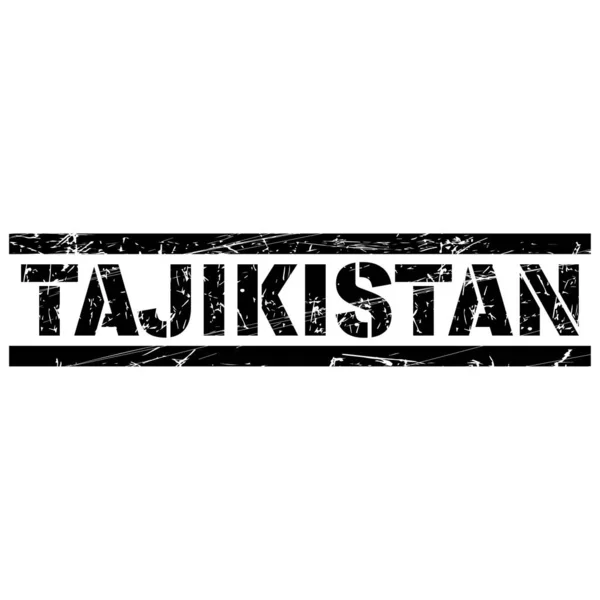 两个黑线之间灰色背景下的 Tajikistan — 图库矢量图片