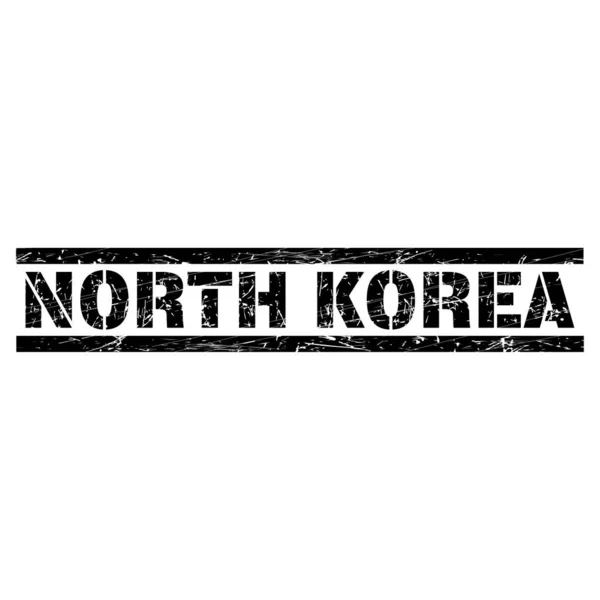 Una Ilustración Vectorial Del Texto Negro Corea Del Norte Sobre — Vector de stock