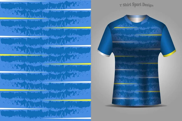 Mavi Futbol Tişörtü Tasarımının Vektör Çizimi — Stok Vektör