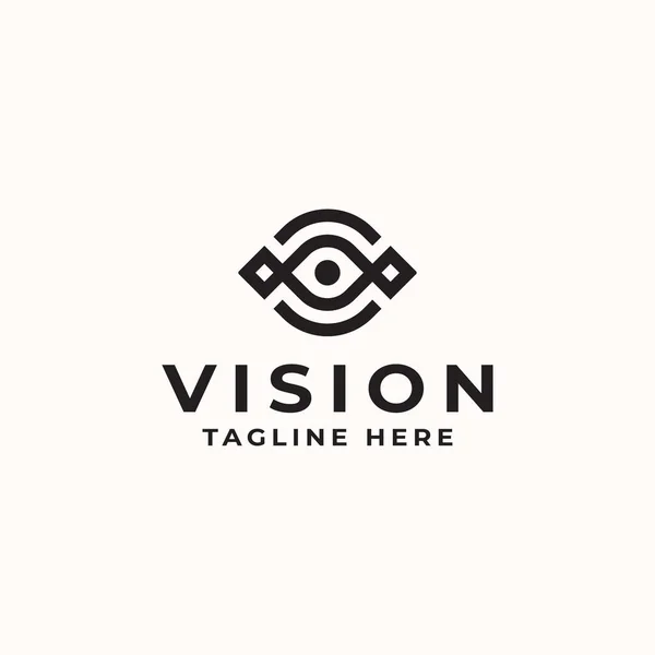 Шаблон Логотипа Монограммы Зрительного Глаза Векторная Иллюстрация — стоковый вектор