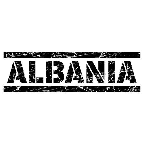 Biała Ilustracja Albanią Niej — Wektor stockowy