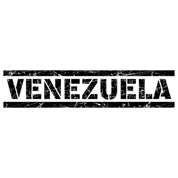 Szöveg Venezuela Két Fekete Vonal Között Szürke Háttér — Stock Vector