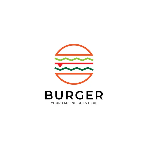 Logotipo Vetorial Burger Lugar — Vetor de Stock