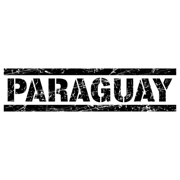Uma Ilustração Vetorial Texto Preto Paraguai Fundo Branco —  Vetores de Stock