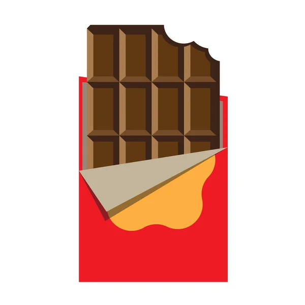 Uma Ilustração Vetorial Uma Barra Chocolate — Vetor de Stock
