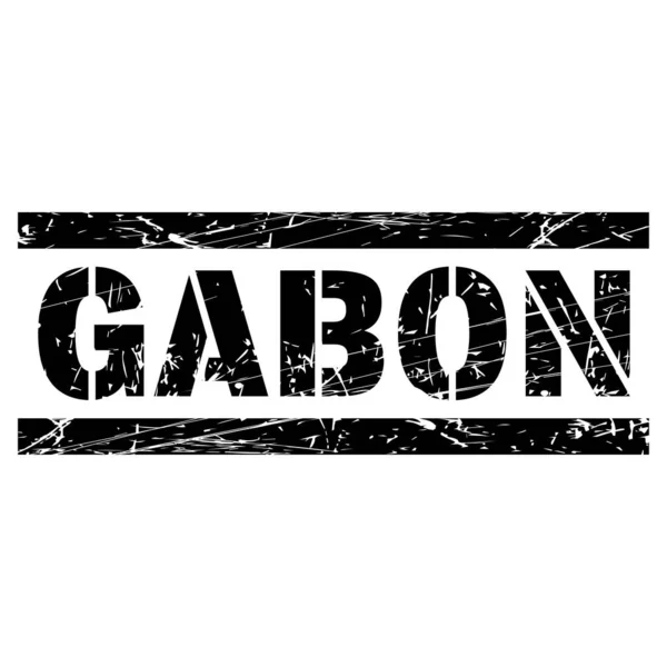 Illustration Drapeau Gabon Grunge — Image vectorielle