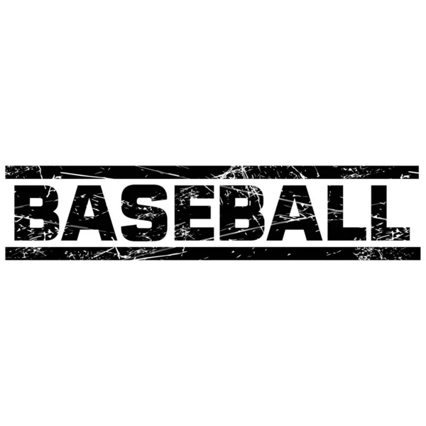 Text Baseball Two Black Lines Gray Background — Stock Vector