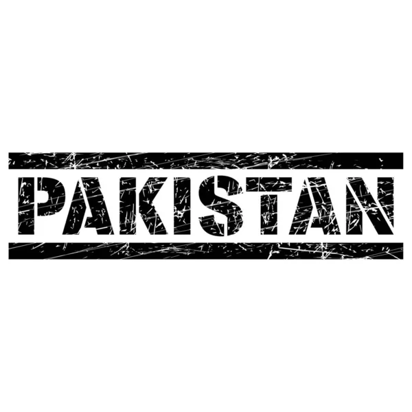 Eine Vektorillustration Des Wortes Pakistan Schwarz Auf Weißem Hintergrund — Stockvektor