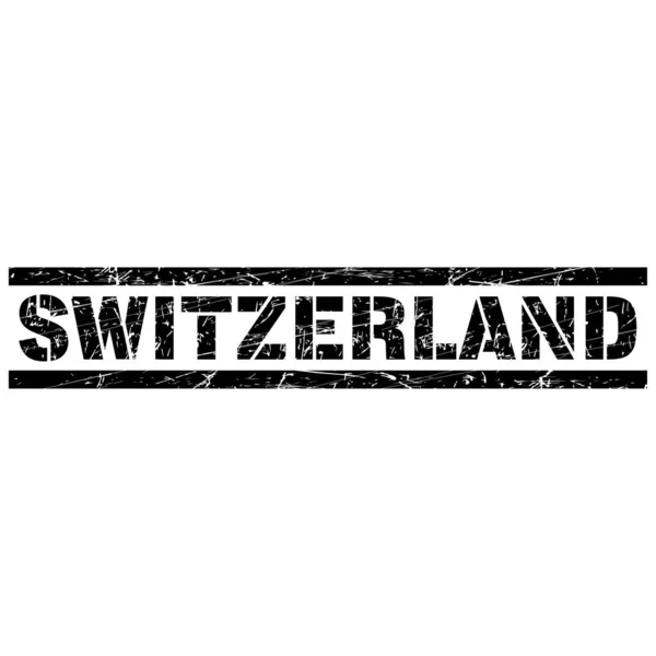 Beyaz Arka Planda Siyah Ile Yazılmış Sviçre Sözcüğünün Vektör Çizimi — Stok Vektör