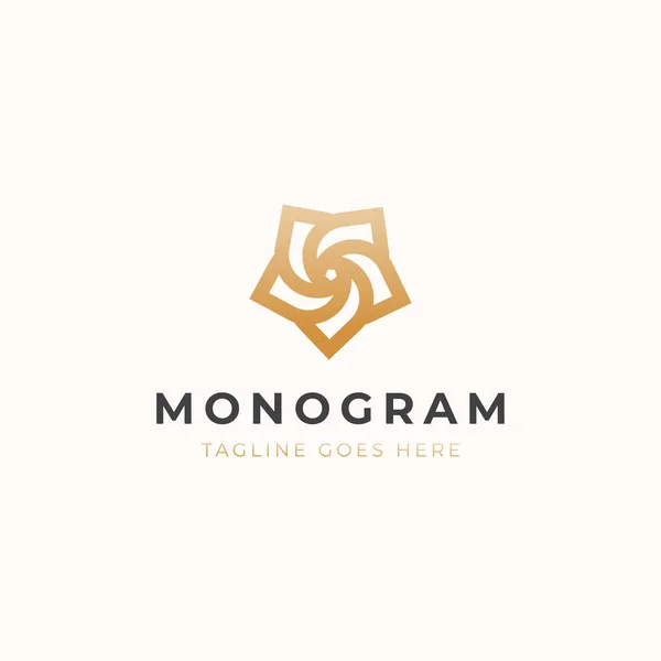 Illustration Vectorielle Modèle Logo Monogramme — Image vectorielle