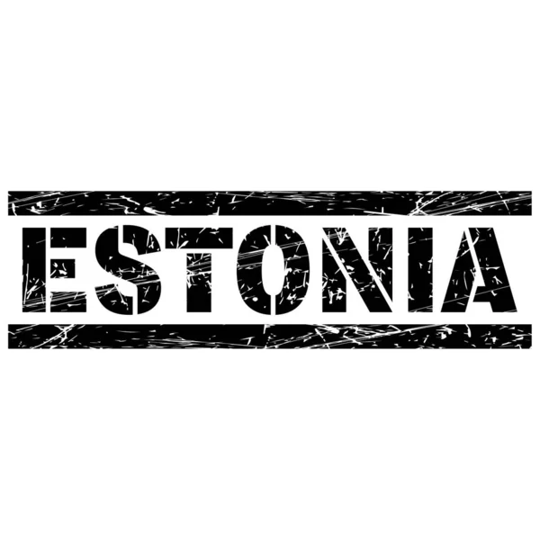 Εικονογράφηση Της Σημαίας Grunge Της Εσθονίας — Διανυσματικό Αρχείο