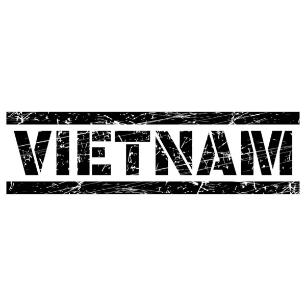 Ein Text Vietnam Zwischen Zwei Schwarzen Linien Vor Grauem Hintergrund — Stockvektor