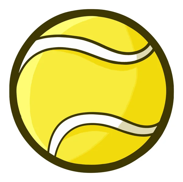 白い背景のテニスボールのベクトル — ストックベクタ