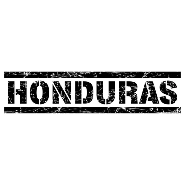 Una Ilustración Vectorial Del Texto Negro Honduras Sobre Fondo Blanco — Archivo Imágenes Vectoriales