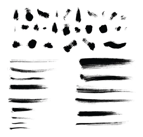 Variety Digital Brushes Isolated White Background — Stock Vector