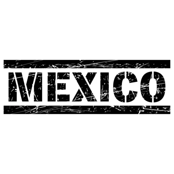 Vector Illustration Black Text Mexico White Background — Stock Vector