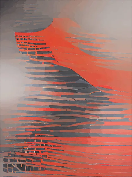 Peinture Numérique Lignes Abstraites — Image vectorielle