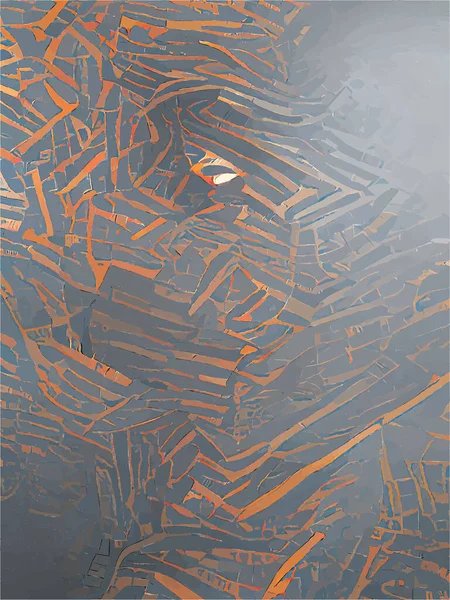 Peinture Numérique Lignes Abstraites — Image vectorielle