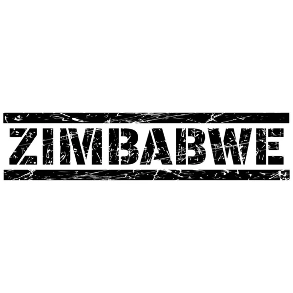 Text Zimbabwe Mezi Dvěma Černými Čárami Šedém Pozadí — Stockový vektor