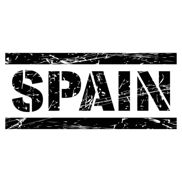 Vector Illustration Word Spain Written Black White Background — Stock Vector