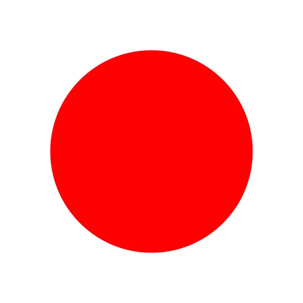 Вектор Большого Красного Круга Белом Фоне Напоминающий Японский Флаг — стоковый вектор