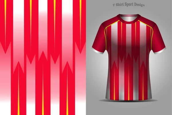Kırmızı Futbol Tişörtü Tasarımının Vektör Çizimi — Stok Vektör