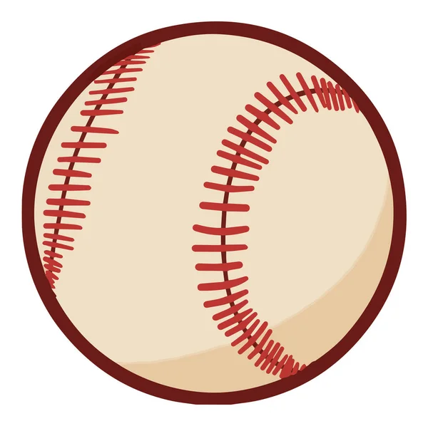 Vector Baseball Ball White Background — Stock Vector