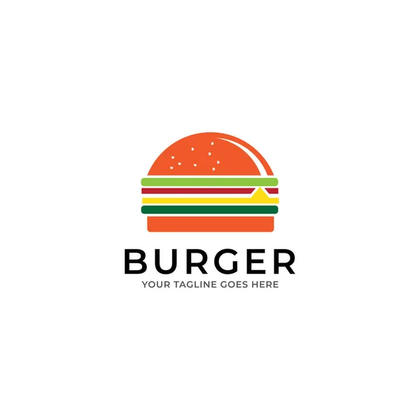 Logotipo Vetorial Burger Lugar — Vetor de Stock