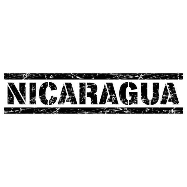 Uma Ilustração Vetorial Texto Preto Nicarágua Fundo Branco —  Vetores de Stock