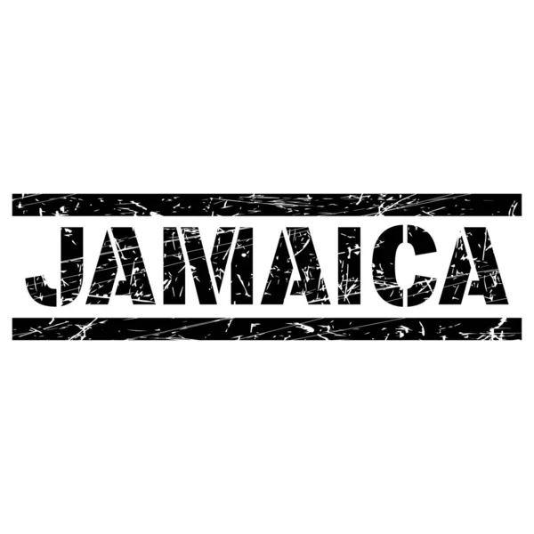 白い背景に黒い文字 ジャマイカ のベクトルイラスト — ストックベクタ