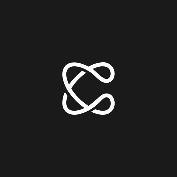 A vector illustration of a letter C logo with twisted lines showing a flow