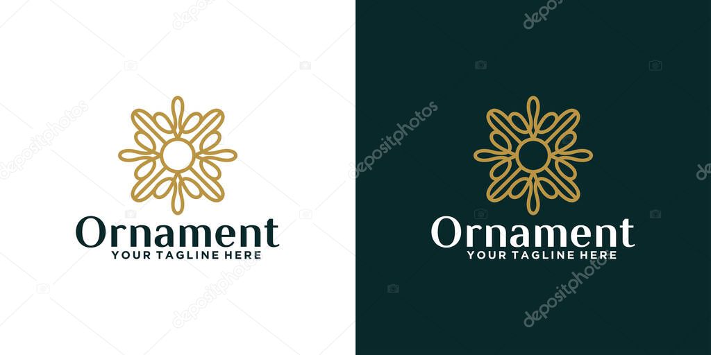 Luxury floral ornament design logo and business card inspiration