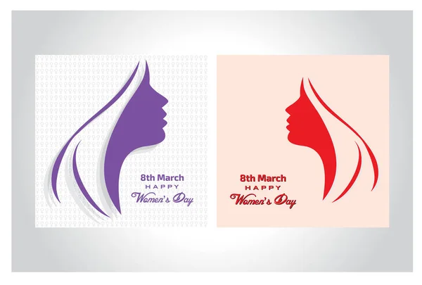 Renderizado Dia Das Mulheres Março Modelo Design Ilustração —  Vetores de Stock