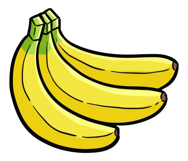 Ein Vektor Von Bananen Mit Weißem Hintergrund — Stockvektor