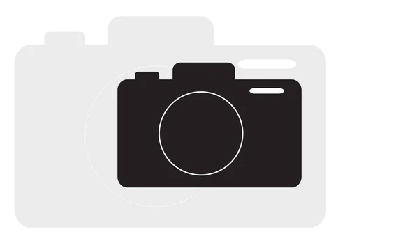 Icono Vectorial Fotografía Cámara Sobre Fondo Blanco — Vector de stock