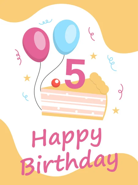 Years Old Birthday Vector Illustration Template — Stock Vector